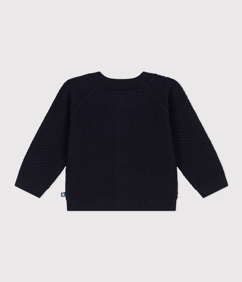 Cardigan in tricot di cotone beb&egrave; blu