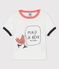 T-shirt a maniche corte bebè in cotone biologico con motivo bianco MARSHMALLOW