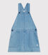 Abito a salopette in denim leggero bambina