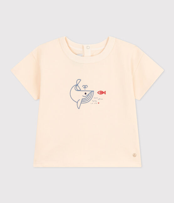 T-shirt a maniche corte in jersey leggero bebè ecru AVALANCHE