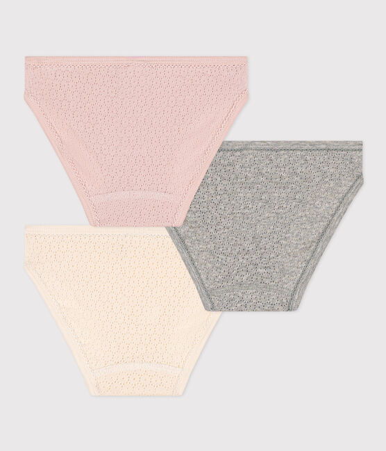 Confezione da 3 slip in cotone traforato bambina  variante 1