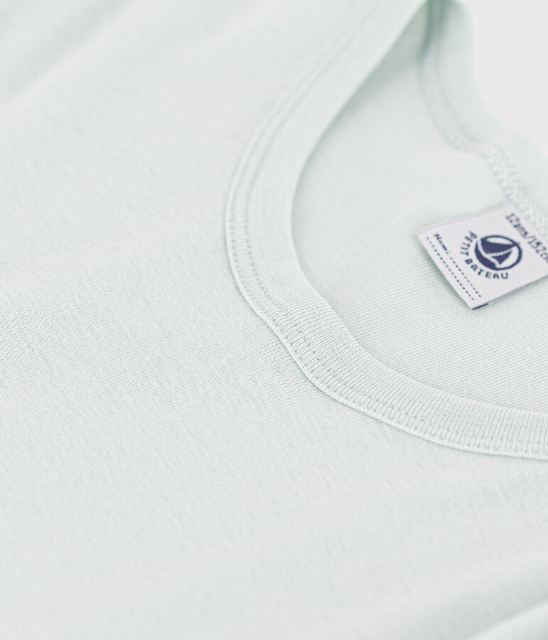 T-shirt a maniche lunghe in cotone blu