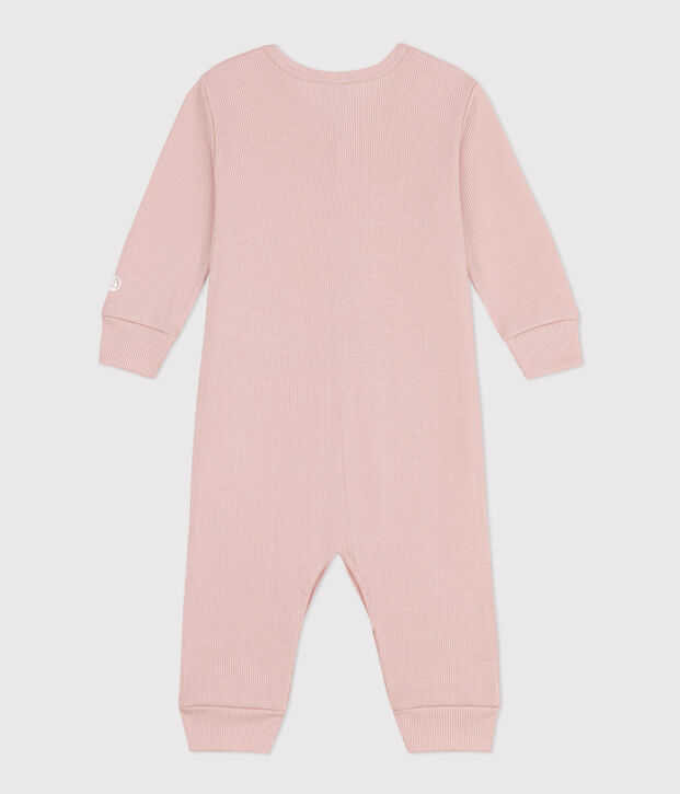Tutina pigiama senza piedi in cotone lyocell rosa