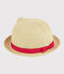 Cappello di paglia bambina rosa NATUREL