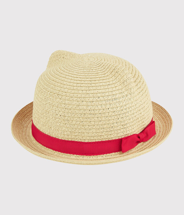 Cappello di paglia bambina rosa