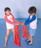 T-shirt protezione solare bimba e bimbo bianco MARSHMALLOW/blu RIYADH