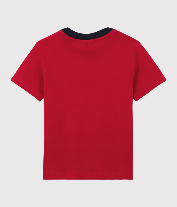 T-shirt maniche corte in cotone bambino rosso