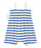 Tutina bebé bambina a spallina bianco MARSHMALLOW/blu PERSE