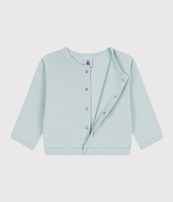 Cardigan neonato in cotone  verde BULLE