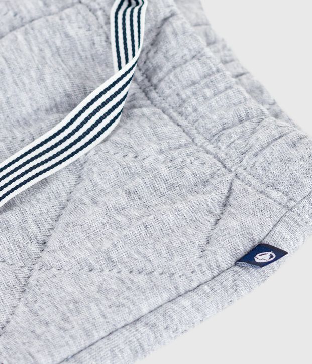 Pantaloni in cotone spesso tinta unita neonato grigio