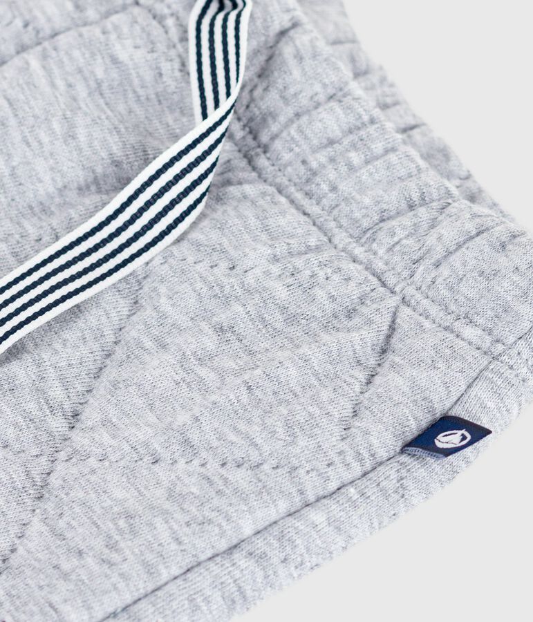 Pantaloni in cotone spesso tinta unita neonato grigio