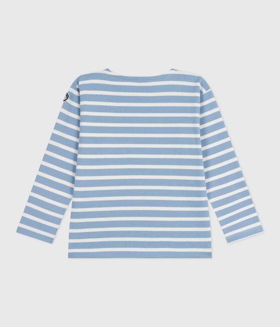 Marinière in cotone bambina blu ADRIATIC/ MILK