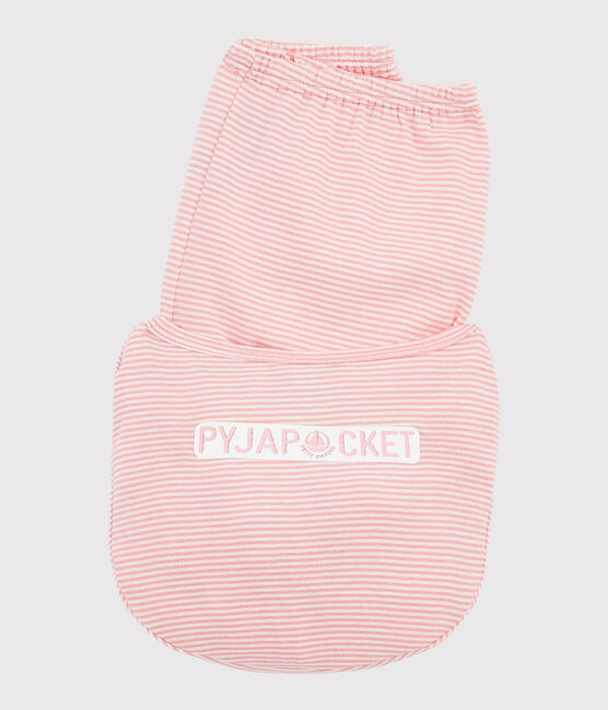 Pigiama millerighe bambina a costine rosa GRETEL/bianco MARSHMALLOW