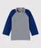 T-shirt bebè anti-UV in materiale ecoresponsabile blu MEDIEVAL/bianco MARSHMALLOW
