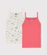 Confezione da 2 canottiere con spalline per bambina con fantasia a fiori