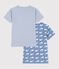 Set di T-shirt a maniche corte in cotone con balene stampate bambino multicolore