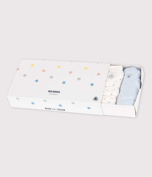 Confezione da 5 body beb&egrave; in cotone biologico multicolore