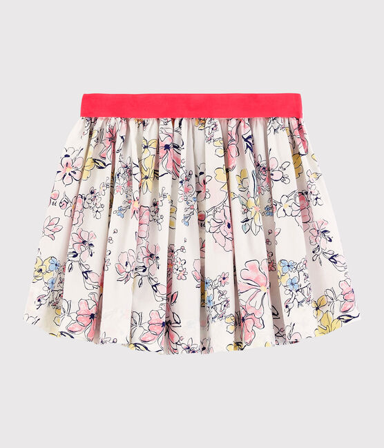 Gonna in popeline bambina bianco MARSHMALLOW/bianco MULTICO