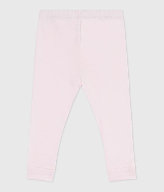 Leggings in cotone tinta unita neonato rosa BARELY