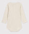 Body a manica lunga bebè scollo serafino in cotone beige MONTELIMAR CHINE