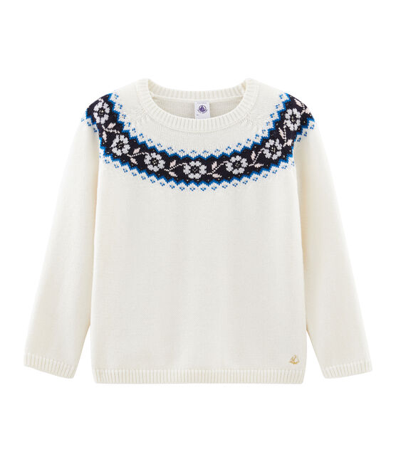 Pull bambina bianco MARSHMALLOW/bianco MULTICO