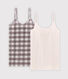 Confezione da 2 canottiere con spalline donna