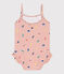Costume da bagno intero bebè in materiale riciclato rosa SALINE/bianco MULTICO