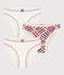 Confezione da 3 slip bambina in cotone variante 1