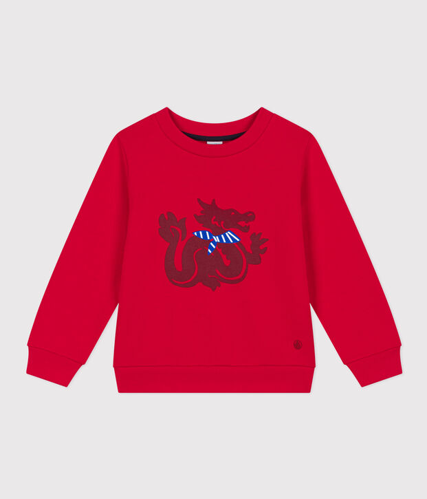 Felpa in molleton bambino rosso