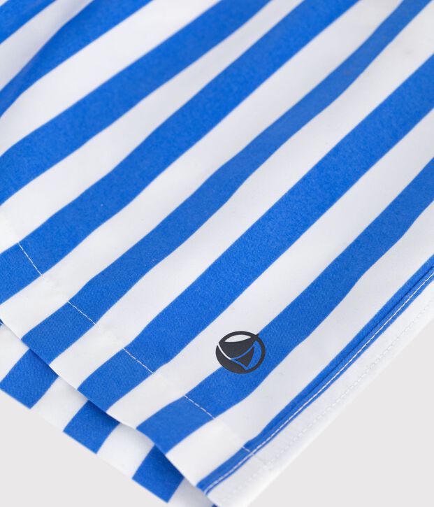 Shorts da mare a righe bambino blu/bianco