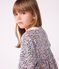 Abito bambina a maniche lunghe in cotone rosa JOLI/bianco MULTICO