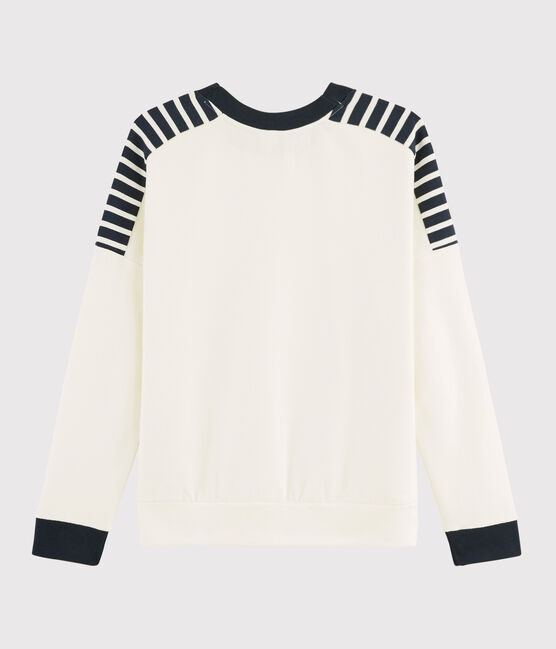 Felpa Donna bianco MARSHMALLOW/blu SMOKING