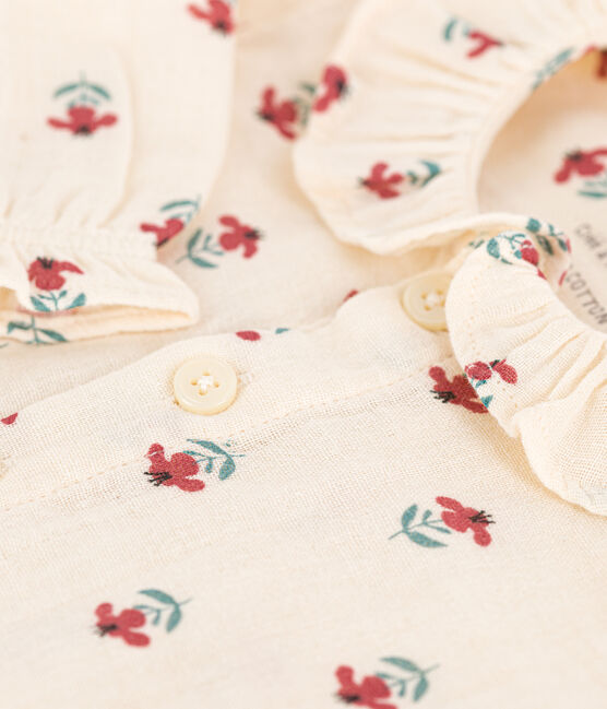 Blusa bebè in garza di cotone con stampa bianco AVALANCHE/ MULTICO
