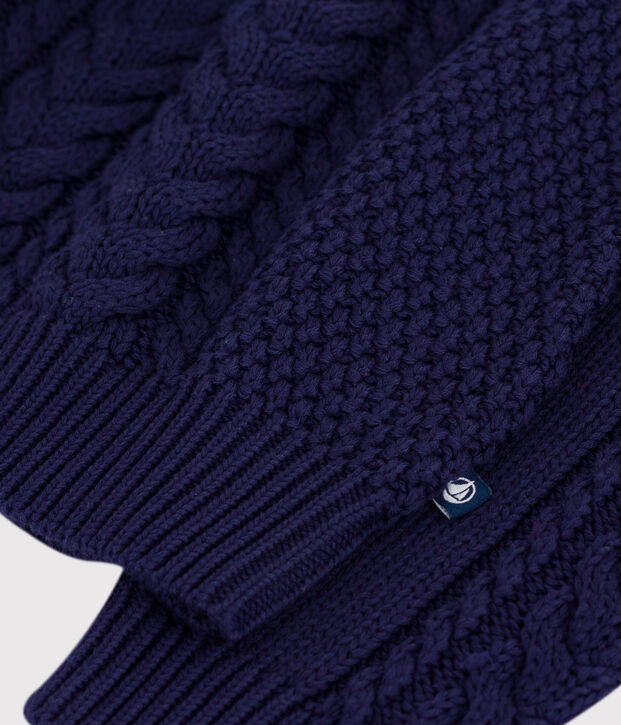 Maglione dolcevita con mezza cerniera in cotone tinta unita bambino SOIR