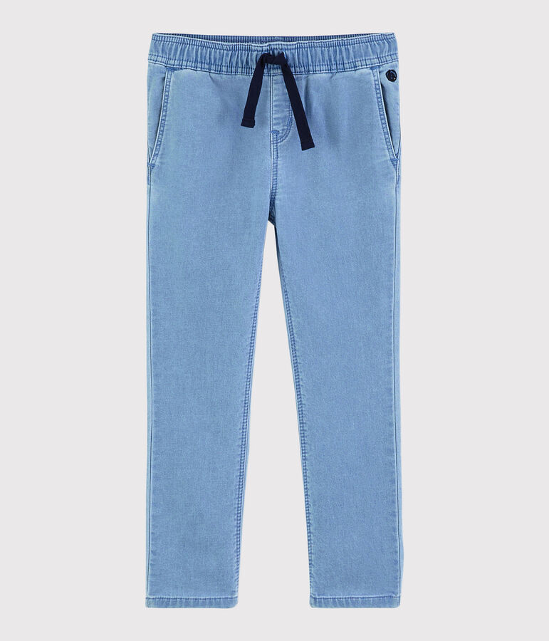Pantaloni in molleton denim bambino blu