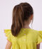 Abito a maniche corte in cotone bambina giallo