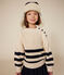 Maglione in cotone bambina bianco AVALANCHE/blu SMOKING