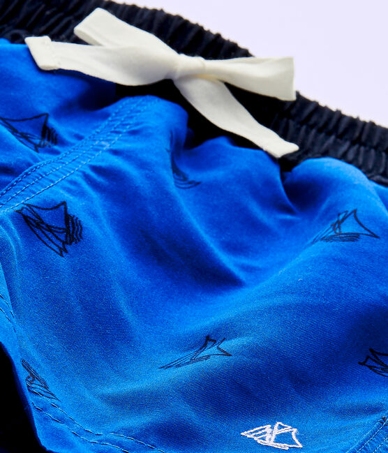 Costume da bagno bebé bambino stampato blu PERSE/blu SMOKING
