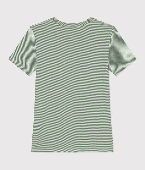 T-shirt L'Iconique in cotone a righe donna PALMERAIE/ MARSHMALLOW