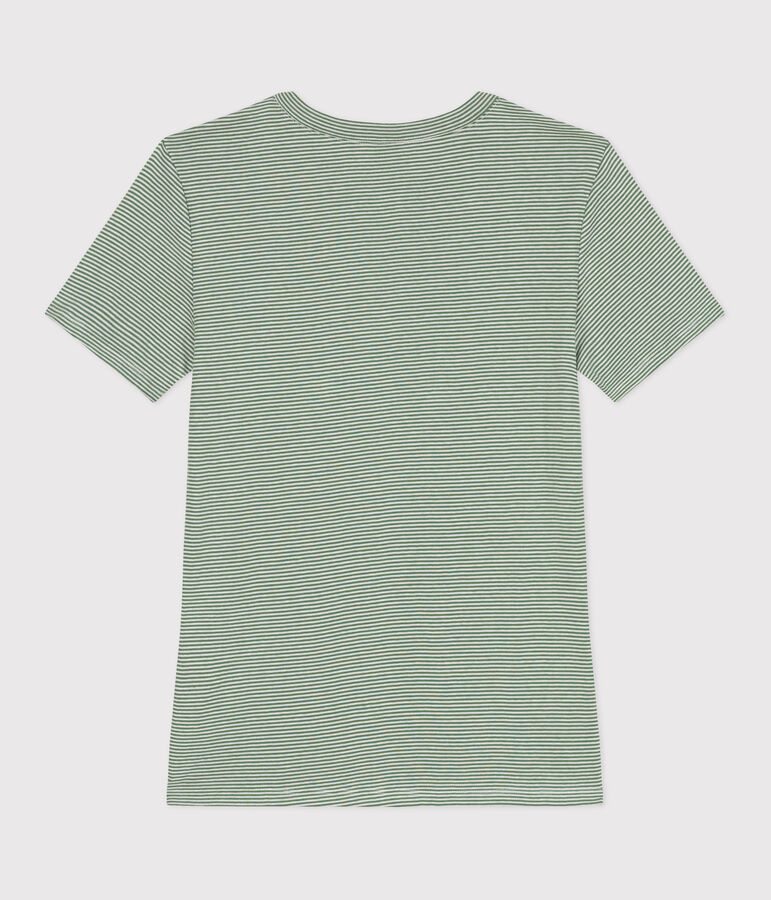 T-shirt L'Iconique in cotone a righe donna verde/bianco