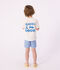 Shorts da mare a righe bambino blu/bianco