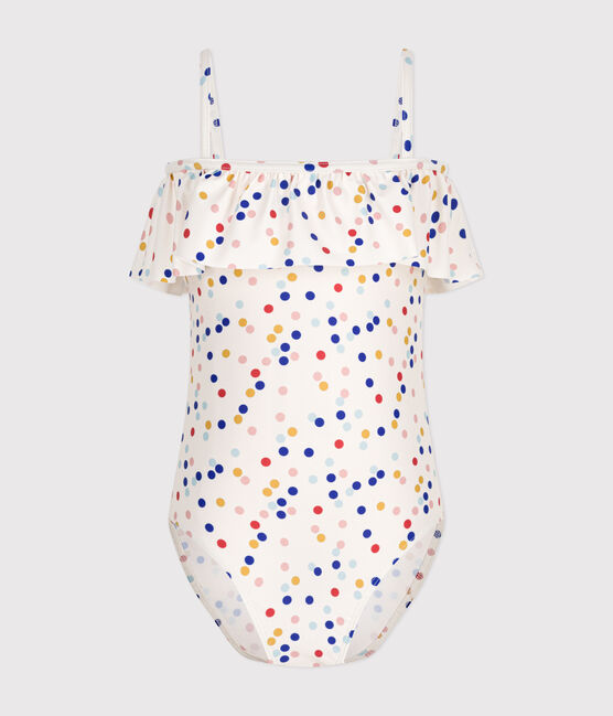 Costume da bagno intero con stampa bambina bianco MARSHMALLOW/bianco MULTICO
