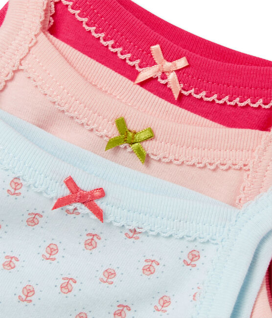 Lotto di 3 bodies bebè bambina a spallina sottile bianco .