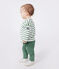 Top da marinaio per neonati in cotone spesso verde MARSHMALLOW/ PALMERAIE