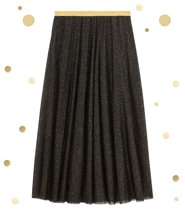 gonna in tulle donna nero/giallo