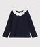 Blusa a manica lunga bebè femmina blu SMOKING