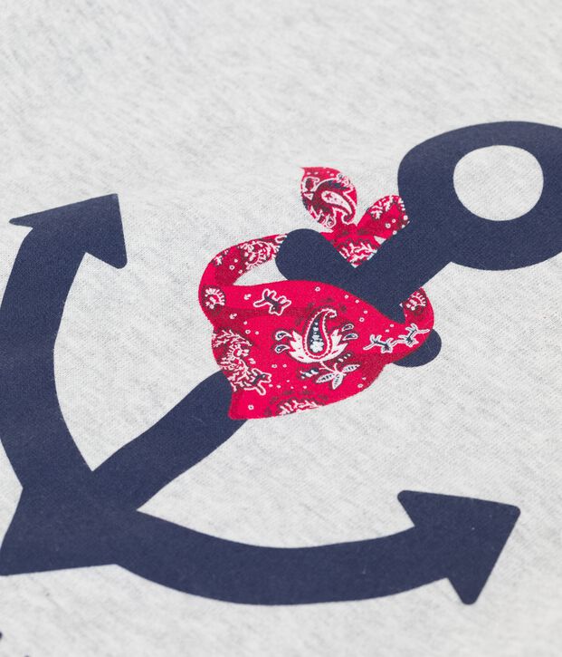 T-shirt  maniche corte in cotone bambino grigio