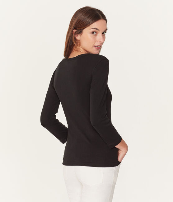 T-shirt maniche 3/4 donna nero NOIR