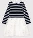 Abito bambina a maniche lunghe in cotone e tulle