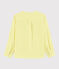 Camicia a manica rimboccabile in lino bambino giallo CITRONEL